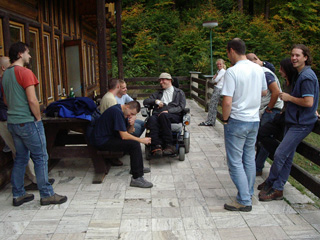 Adam with his friends 